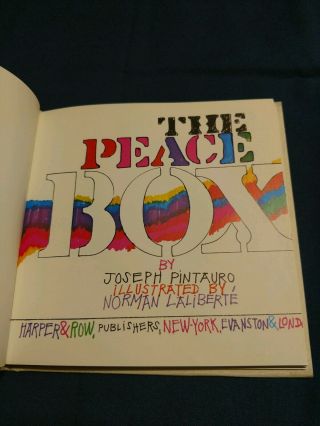 The Peace Box—Book - Joseph Pintauro - Laliberte’ - 1970 - First Edition 4