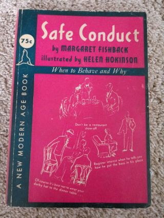 Vintage Etiquette Book: Safe Conduct Ny Margaret Fishback - 1938