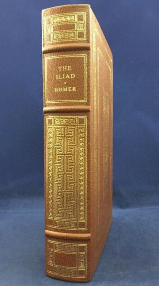 The Iliad Homer Franklin Library Leather Illustrated Mars Fitzgerald Transation