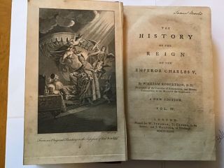 1782 dedicated to King George III - The History of the Reign of Charles V Vol IV 5
