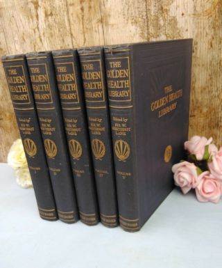 5 X The Golden Health Library C1920s - Vols 1 - 5 For There Years