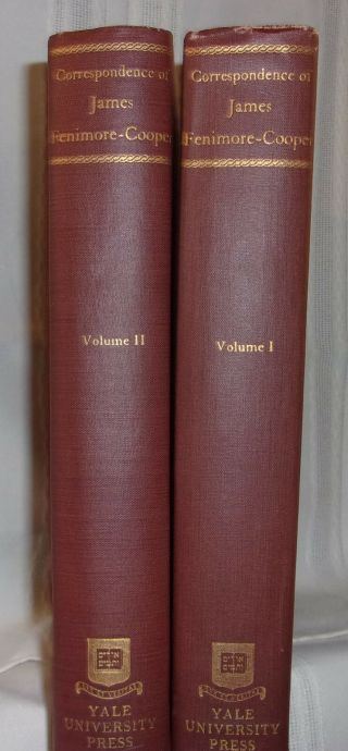 CORRESPONDENCE OF JAMES FENIMORE - COOPER First edition 1922 2 Vol.  Set HCs 2