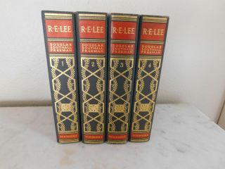 R.  E.  Lee A Biography By Freeman,  1936,  Vg,  Illustrated,  Pulitzer Edition,  4 - Vol.