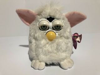 Vintage 1998 Furby Model 70 - 800 White By Tiger Not