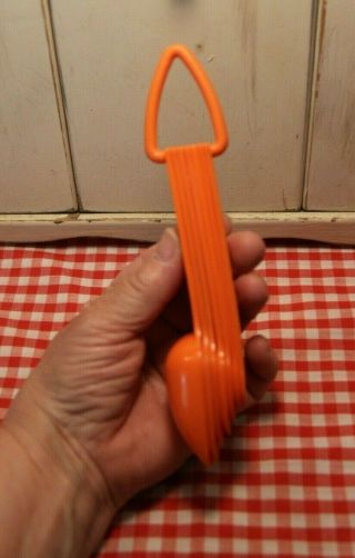 Vintage Tupperware Orange Measuring Spoons Sweet 3