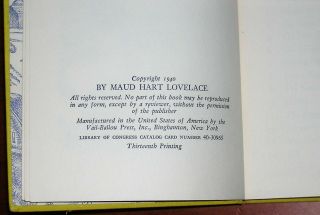 BETSY - TACY Maud Hart Lovelace Illustrated b Lois Lenski 13th Printing 1940 HC DJ 6
