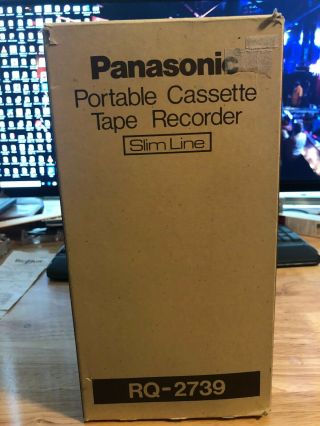 Vintage Panasonic Line Rq - 2739 Portable Cassette Tape Recorder Cond.