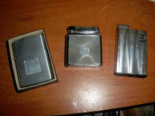 Lighters - 3 Vintage - Ronson Butane,  Kreisler Butane,  And Mibox Crown