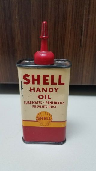 Vintage Shell Oil Can Handy Oiler 4 Oz