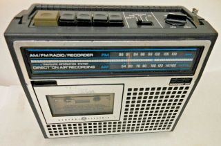 General Electric 3 - 5206b Vintage Cassette Radio Am / Fm