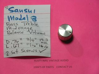 Sansui 8 Receiver Bass Treble Midrange Volume Balance 2 Set Screw Style Knob