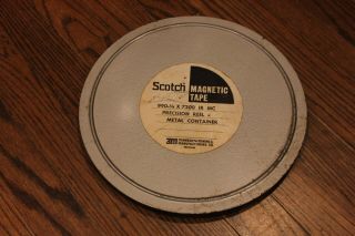 Vintage:Scotch 3M 226: Metal 10 1/2 Inch Reel to Reel W/ TAPE 4