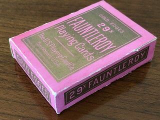 Vintage Fauntleroy 29x miniature playing cards with GILT edges 1920s 3