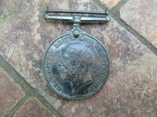 Vintage British Wwi Era Sterling Silver Campaign Medal; Named & Numbered