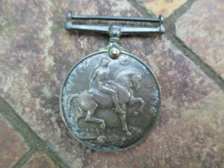 Vintage British WWI Era Sterling Silver Campaign Medal; Named & Numbered 2