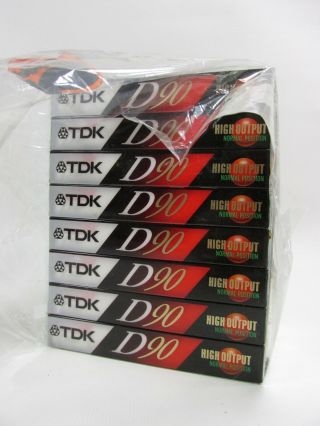 8 Tdk D 90 Min Blank Recording Cassette Tapes Type I Ieci