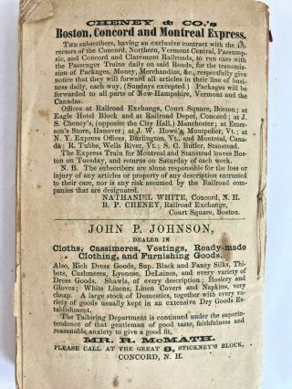 1856 Hampshire Annual Register & Business Directory and Calendar 3
