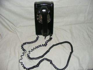 Vintage Western Electric Black Rotary Dial Wall Mount Phone