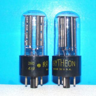 5y3gt Raytheon Radio Amplifier Rectifier Vacuum Tubes 2 Valves 5y3gta