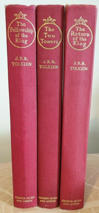 J.  R.  R.  Tolkien Lord Of The Rings - 3 Book Set 1965 1st Edition,  11th/14th Impr.