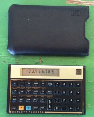 Vintage Hewlett Packard HP 12C Financial Calculator W/Case Turns On,  Not 2