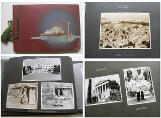1954 Photographs Album Of A Visit To Greece Athens Greek Temples People Scenery