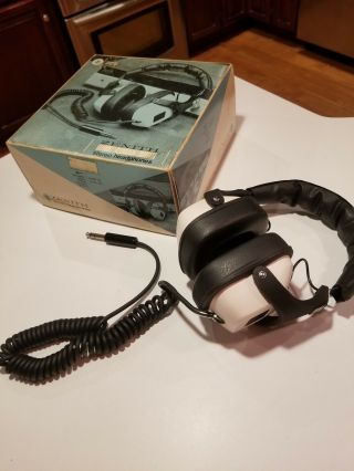 Old School Vintage Zenith Headphones Model 839 - 18 In Orginal Box