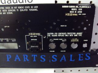 Harman Kardon 630 Back Panel.  Rated 8.  8 out of 10.  Parting Out 630 Receiver. 4