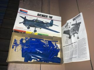 Monogram Avenger Tbf Wwii Fighter Airplane Vintage Model Kit 1/48 Unbuilt