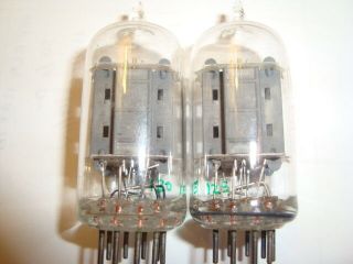 One Matched Pair Rca Clear Top 12au7a Tubes,  Good Ratings,  115