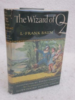 L.  Frank Baum The Wizard Of Oz Illustrated Evelyn Copelman Junior Library Hc/dj