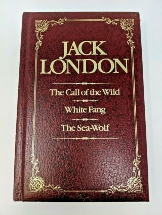 The Of Jack London: Call Of The Wild,  White Fang,  & Sea - Wolf Leather Book