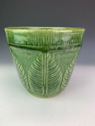 Vintage Roseville Studio Art Pottery Cabbage Leaf 8” Planter Vase