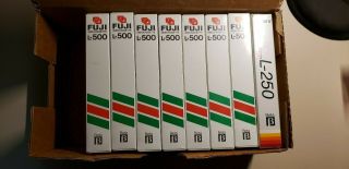 Fuji 7 Pack Case Of L - 500 Factory Blank Beta Tapes,  1 Sony L - 250 Tape