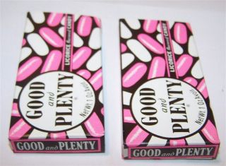 2 Vintage Good And Plenty Candy Box Harmonica Offer Opened End