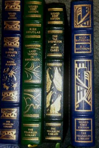 Set Of 4 Franklin Library Signed 1st Ed Book Bathgate E.  L.  Doctorow Kirk Douglas