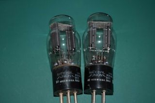 Type 80 National Union Audio Receiver Rectifier Vacuum Tubes Pair