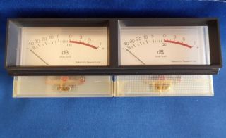 dB Peak Level VU Meters for Nakamichi 600 Cassette Console Qty 2 with Bracket 2