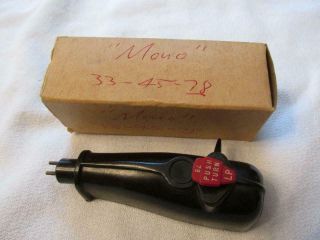 Vintage Garrard Record Changer 3 - Pin Pickup Head/headshell - W/vr2 Needle Mono