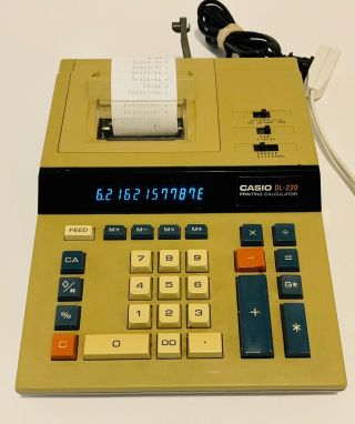 Vintage Casio Dl - 220 Printing Calculator Adding Machine