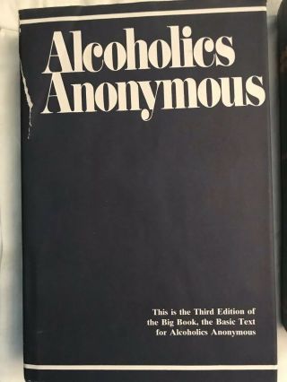 ALCOHOLICS ANONYMOUS AA Big Book Recovery Addiction Bill W 3rd Edition CHOICE 2