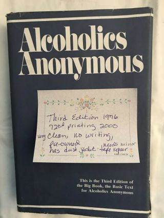 ALCOHOLICS ANONYMOUS AA Big Book Recovery Addiction Bill W 3rd Edition CHOICE 3