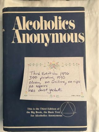 ALCOHOLICS ANONYMOUS AA Big Book Recovery Addiction Bill W 3rd Edition CHOICE 4