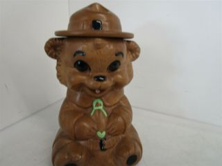 Vintage 1960s Twin Winton Ranger Bear Cookie Jar / Smokey The Bear