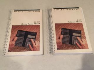 Vintage 1986 Hp - 28c Hewlett Packard Calculator Handbook Reference Manuals