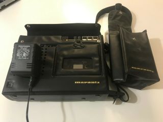 Marantz Pdm221 3 Head Professional Cassette Recorder Player W Case Power Supply
