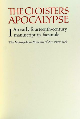 The Cloisters Apocalypse 2 Volumes A Fourteenth - Century Manuscript in Facsimile 7