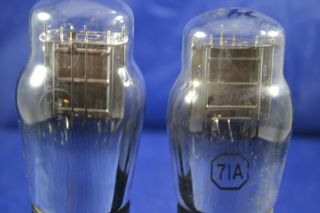 (1) Matched 71A Audio Vacuum Tubes (1) Sylvania (1) Tung - Sol 2