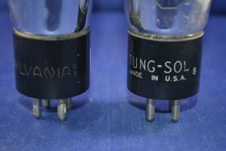 (1) Matched 71A Audio Vacuum Tubes (1) Sylvania (1) Tung - Sol 3