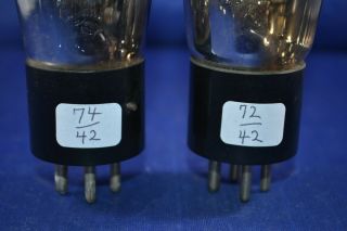(1) Matched 71A Audio Vacuum Tubes (1) Sylvania (1) Tung - Sol 4